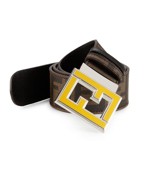 fendi belt yellow|fendi zucca belt white.